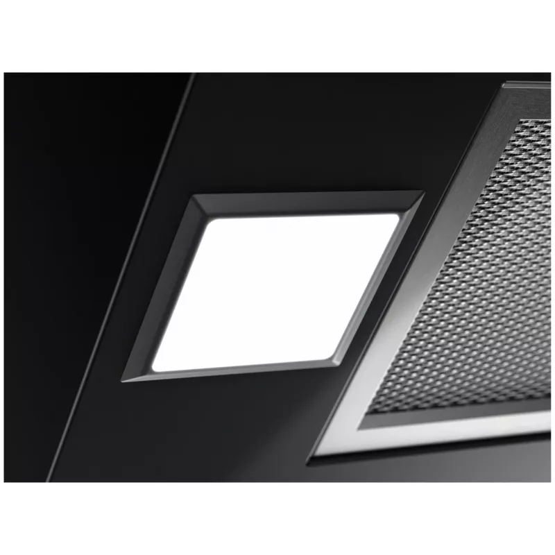 Electrolux LFV626K exaustor de chaminé, 60 cm (598 mm), máx. 575 m³/h (710 m³/h intensivo), 66 dB, LED, comando tátil, 3 velocidades, ligação sem fios à placa, preto