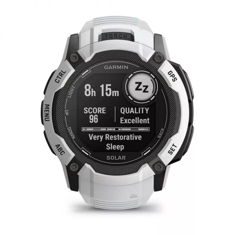 Garmin Instinct 2X Solar 2,79 cm (1,1) MIP 50 mm Digital 176 x 176 píxeis Ecrã tátil branco GPS (satélite)
