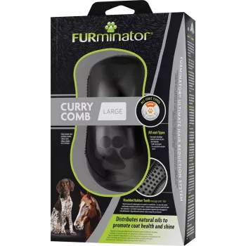 FURminator - Escova de borracha para cães e cavalos - L