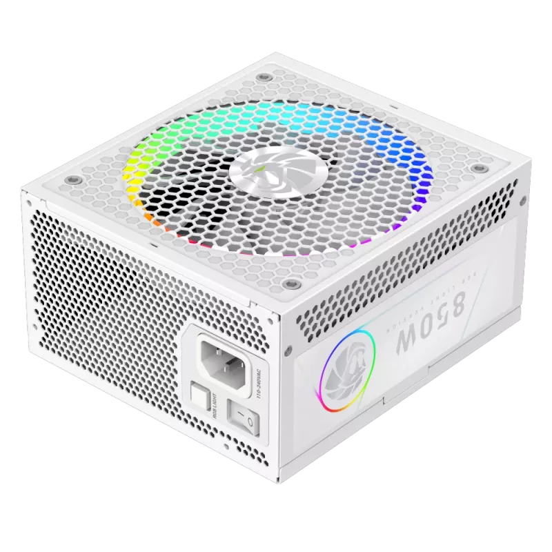 Fonte de alimentação Gamemax, 80 PLUS, Gold | RGB 850G WH | 850 W