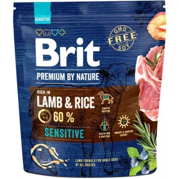 BRIT Premium by Nature Sensitive Lamb & Rice comida seca para cães 1 kg