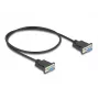 Cabo série DeLOCK 86822 preto 0,5 m DB-9
