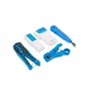 Conjunto de alicate de crimpar para cabos LANBERG NT-0302 — alicate RJ-45, punhos em plástico, bolsa de transporte, interruptor on/off, multicolor