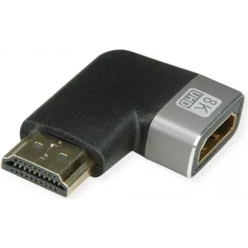 Adaptador HDMI ROLINE 8K 90° ficha/conector fêmea - Adaptador (12.03.3251)