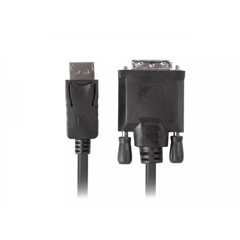 Adaptador de cabo de vídeo LANBERG DisplayPort para DVI-D CA-DPDV-10CU-0018-BK, 1,8 m, preto