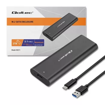 Caixa | compartimento para discos M.2 SATA SSD | NGFF | USB Type-C