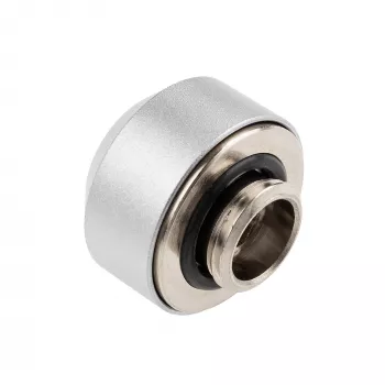 União para tubo rígido 14 mm OPTIMUS — conector metálico para refrigeração líquida/PC, prateado