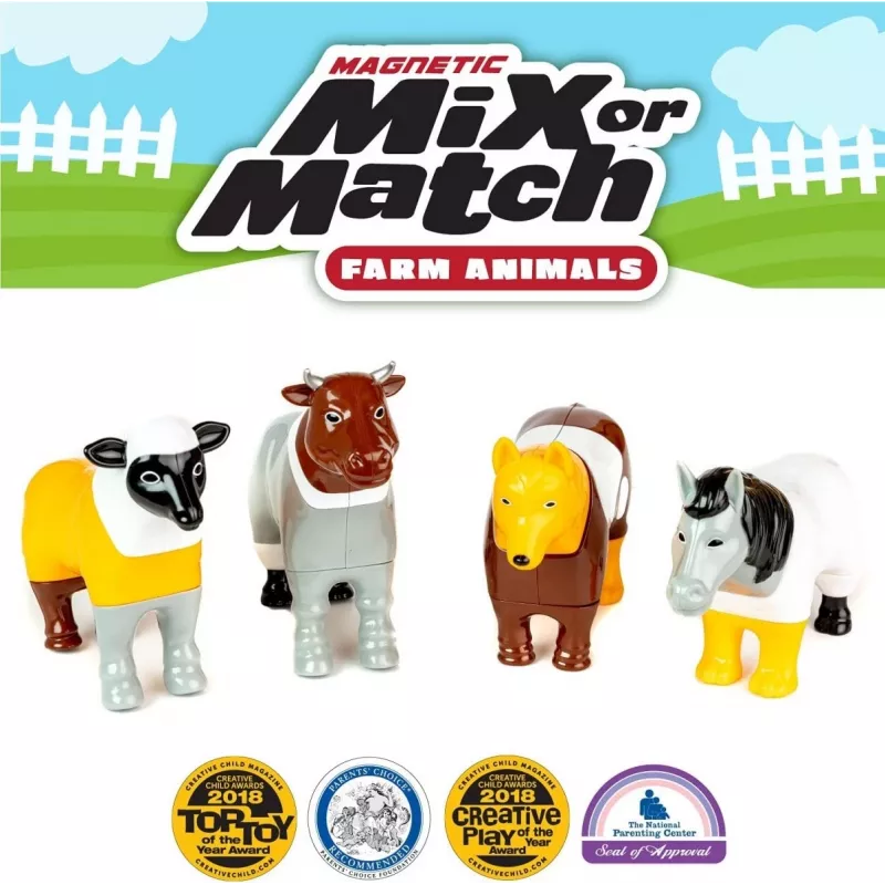 Conjunto magnético de animais da quinta Malblo