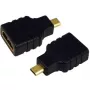 Adaptador de mudança de género HDMI HDMI D para HDMI A LogiLink AH0010 preto