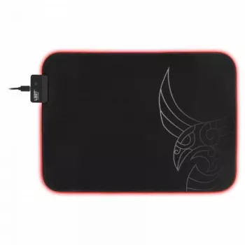 Tapete de rato gaming L33T Gaming 160405 Karlvagn RGB, tamanho médio, superfície rápida. 355 x 255 x 3 mm, Preto
