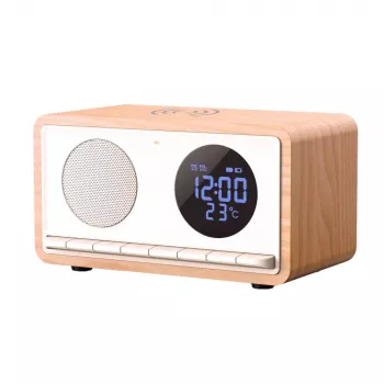 Rádio-despertador MANTA RDI912W Rimini, Bluetooth e carregamento sem fios, branco