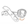 Mosquetão de fecho Petzl M042AA00 em D de alumínio cinzento 75 g