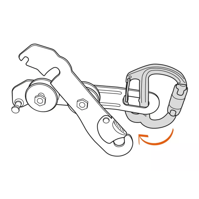 Mosquetão de fecho Petzl M042AA00 em D de alumínio cinzento 75 g