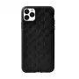 Capa macia Devia Woven2 para iPhone 11 Pro – textura tecida, preto