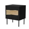 Mesa de cabeceira Cama INSERTO, 2 unid., 50x40x61.5 cm, preto + LED
