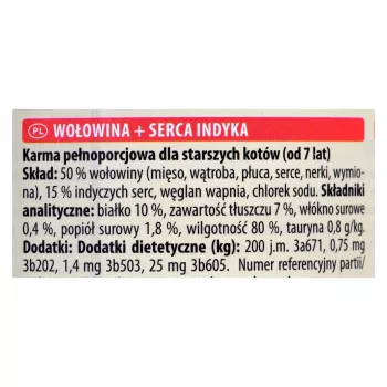Alimento húmido para gatos animonda ANIMONDA Carny 200 g — Vaca & Peru, sem cereais, para gatos idosos