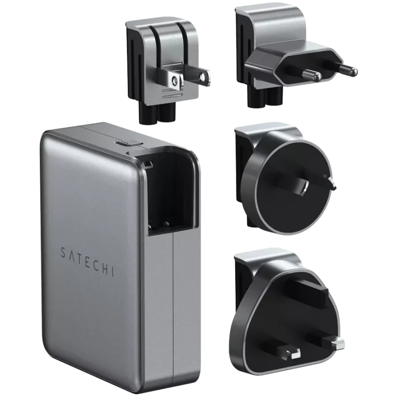 Carregador para dispositivos móveis Satechi ST-W145GTM 4 USB Type-C carregamento rápido