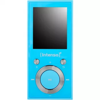 Leitor de MP3 INTENSO Video Scooter BT — 16 GB, ecrã LCD, compatível com MicroSD, azul