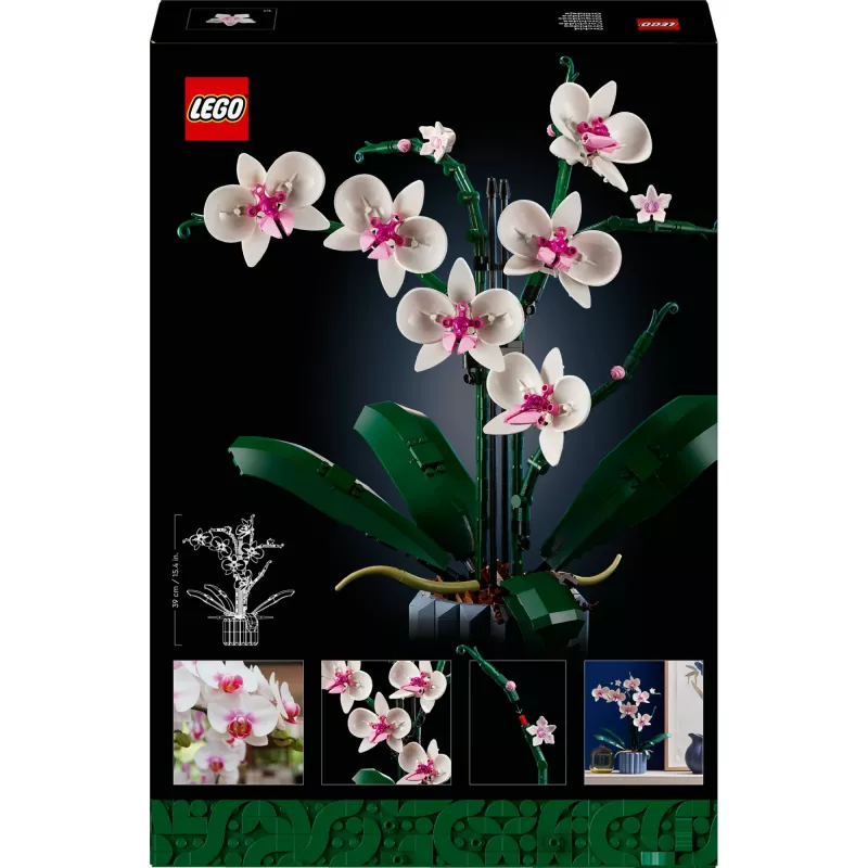 LEGO 10311 Icons Orquídea Planta artificial conjunto de construção com flores acessório de decoração para adultos coleção botânica presente para esposa ou marido