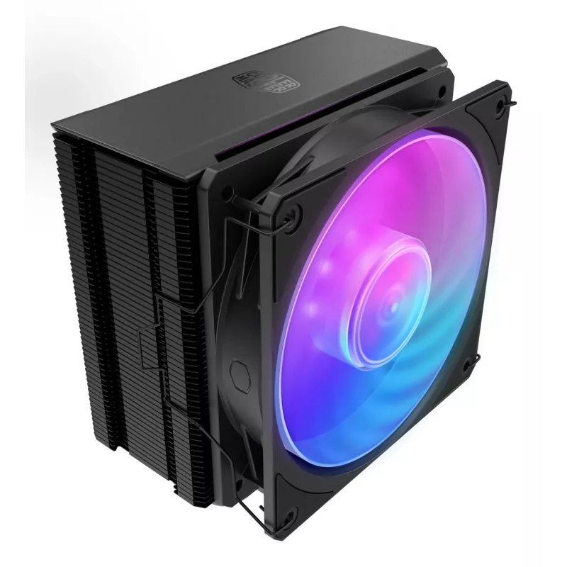 Arrefecedor de ar Cooler Master Hyper 212 3DHP preto ARGB — ventoinha de 120 mm, compatível com LGA1700/AM5/AM4