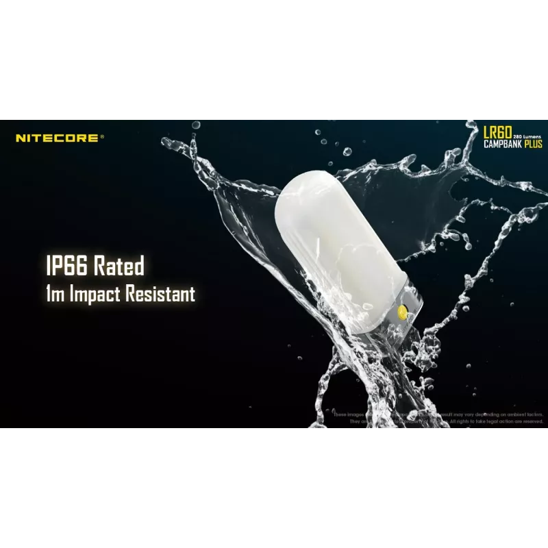 Lanterna de campismo a pilhas Nitecore LR60 280 lm USB C