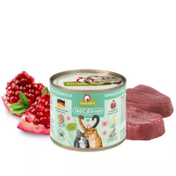 GRANATAPET DeliCATessen Caça e Atum - Comida húmida para gatos - 200g