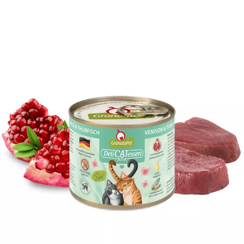 GRANATAPET DeliCATessen Caça e Atum - Comida húmida para gatos - 200g