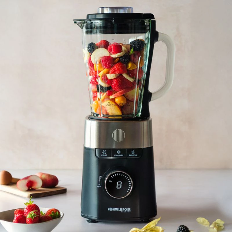 Batedeira Rommelsbacher MX 1260 — 1200 W, 1,5 L, preto/aço inoxidável