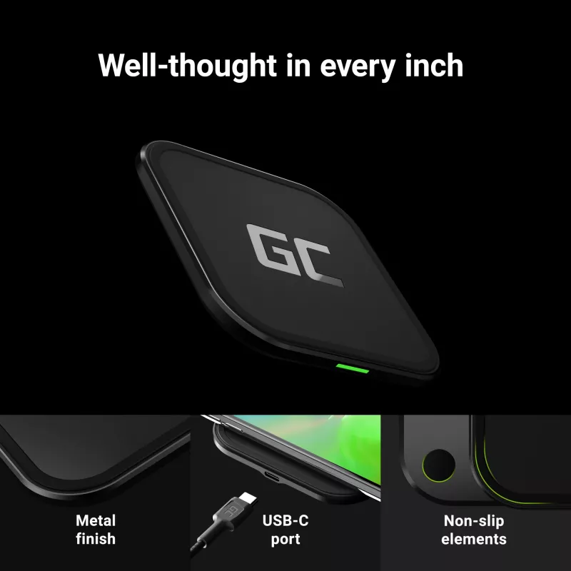 GreenCell AirJuice carregador sem fios Qi (QIGC01)