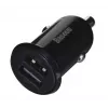 Carregador de automóvel Baseus Gain Pro universal preto – 2× USB 2.0, 2,4 A por porta, entrada 12–24 V, saída 5 V