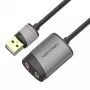 Vention placa de som externa USB 0,15M cinzento metal tipo