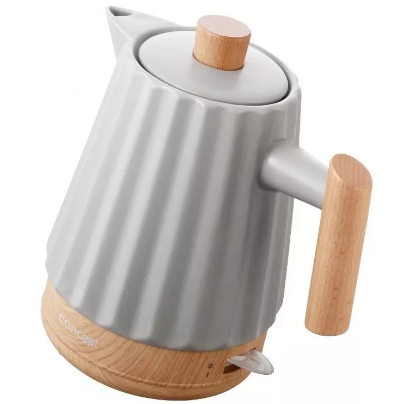 Concept RK0091 Chaleira elétrica em cerâmica 1,5 l cinzento-claro