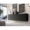 Cómoda JUNGLE 190x40.5x74.5 preto mate + pernas douradas