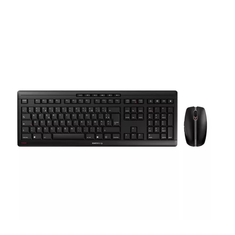 CHERRY Stream Desktop Teclado e rato incluídos Escritório RF Wireless AZERTY Francês Preto