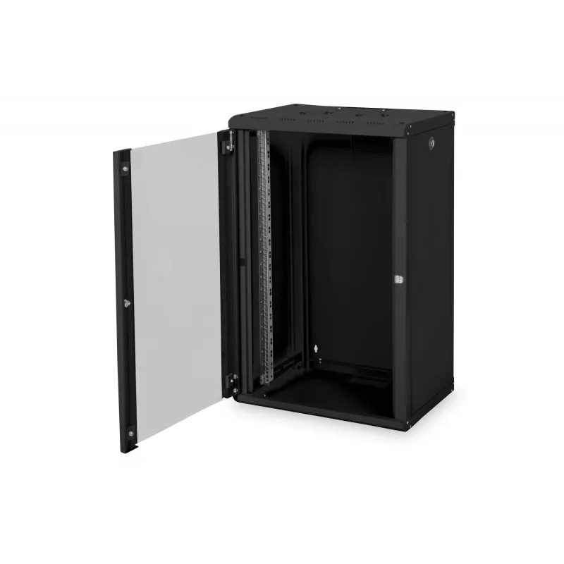 Digitus Unique DN-19 20-U-SW - armário - armário de rede - adequado para montagem na parede - preto, RAL 9005 - 20U - 48,3 cm (19) (DN-19 20-U-SW)