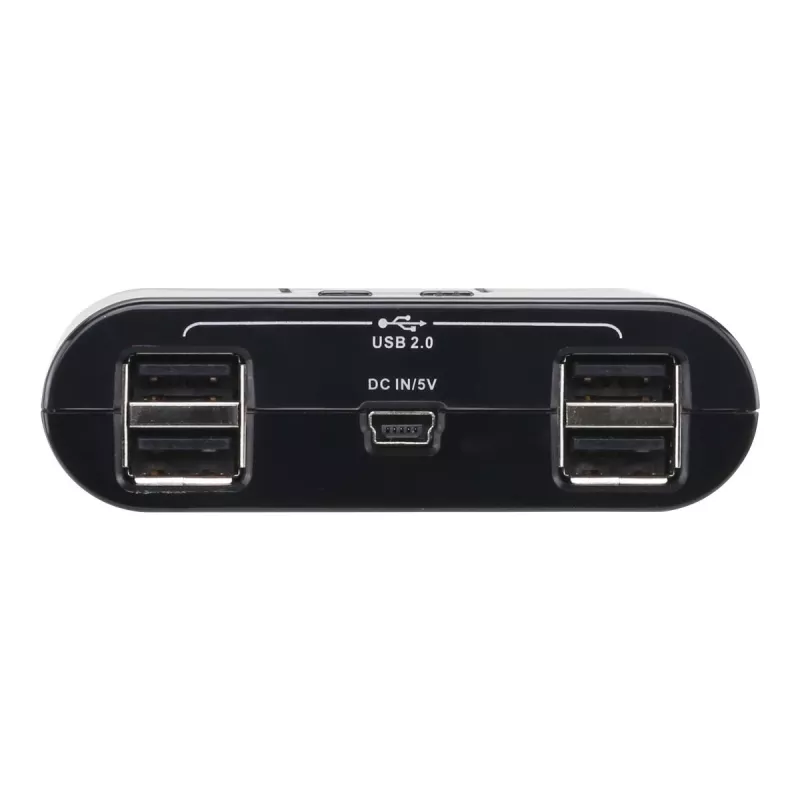 Dispositivo de partilha de periféricos USB 2.0 de 2 portas ATEN US224AT — USB Type-A, cabo de 1,8 m, preto