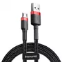 Cabo Micro-USB Baseus Cafule 1,5A 2 m (vermelho e preto)