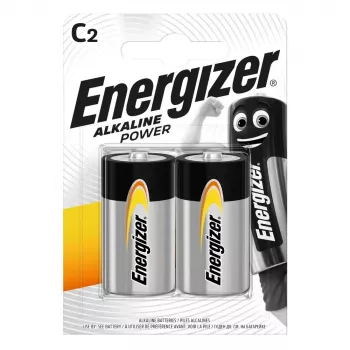 Energizer C pilhas alcalinas Power, pack de 2