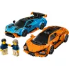 Conjunto LEGO Speed Champions 77238 — Lamborghini Revuelto & Huracán STO, 607 peças, 2 minifiguras, idade recomendada 10+