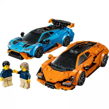 Conjunto LEGO Speed Champions 77238 — Lamborghini Revuelto & Huracán STO, 607 peças, 2 minifiguras, idade recomendada 10+