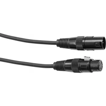 Cabo DMX EUROLITE XLR 5 pinos, 1 m, preto