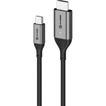 Cabo adaptador ALOGIC Ultra - Mini DisplayPort macho para HDMI macho - 2,0m - Cinzento sideral - Suporte 4K, ativo (ULMDPHD02-SGR)