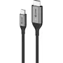 Cabo adaptador ALOGIC Ultra - Mini DisplayPort macho para HDMI macho - 2,0m - Cinzento sideral - Suporte 4K, ativo (ULMDPHD02-SGR)