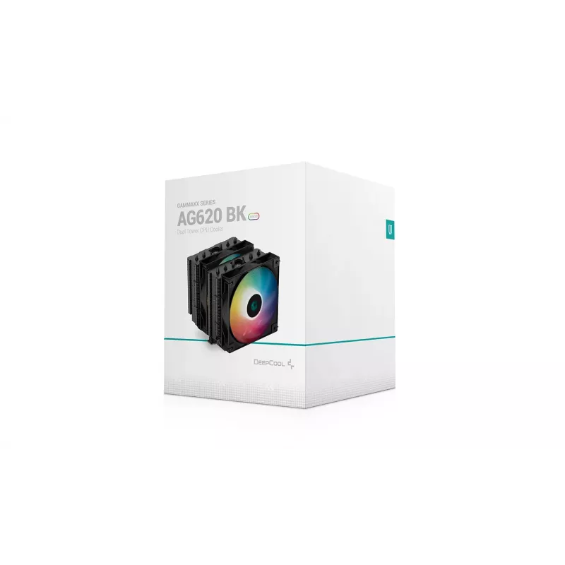 Arrefecedor de processador DeepCool AG620 BK ARGB 12 cm Preto, Branco 1 unid.
