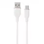 Cabo de silicone USB Type-A - Type-C (branco, 1 m)