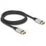 Cabo DisplayPort DeLOCK 16K 60 Hz 2 m prateado metal