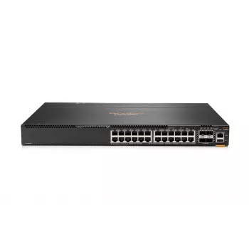 HPE Aruba 6300M - Switch - L3 - gerido - 24 x 10/100/1000 + 4 x 1 Gigabit / 10 Gigabit / 25 Gigabit / 50 Gigabit SFP56 (Uplink / Stacking) - Frente e lado para trás - montagem em rack