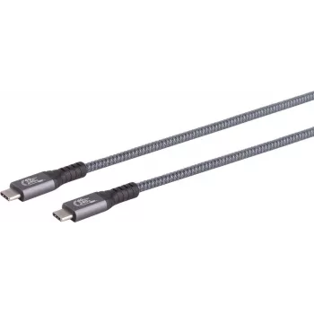 Cabo USB S/CONN 13-68010 USB4 Gen 3x2 0,5 m USB C cinzento