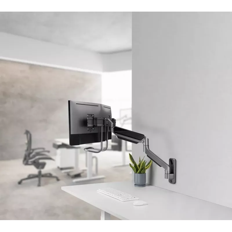 Suporte de parede ajustável Gembird para 2 monitores 17''-32'' até 8 kg MA-WA2-02