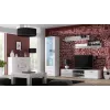 Aparador de sala Cama UNI branco/branco brilhante